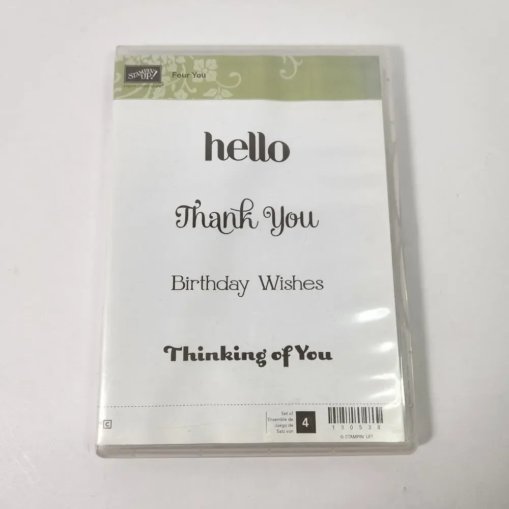 Stampin Up Four You Thank You Birthday Wishes Hello Thinking of You Stamps L0521